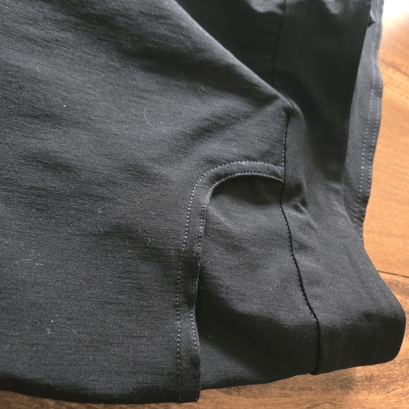 Slim-sation Women's 18 Black Pullon Capris Lattice Side Split Hem Stretch - Picture 2 of 10